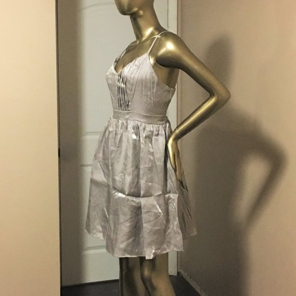 CANDIE'S Silver Sheen Spaghetti Strap Mini Cocktail Dress - Picture 5 of 10